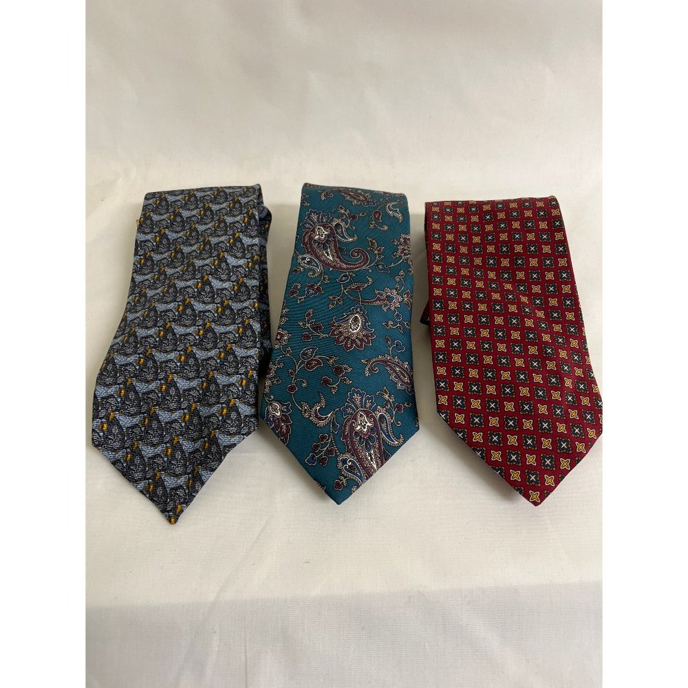 Lot of 3 mens silk tie ties Zegna Dior Dolce Gabbana